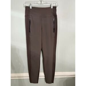 Athleta Headlands Hybrid Tight Leggings | Taupe | Women’s Size 6 | Zip Pockets